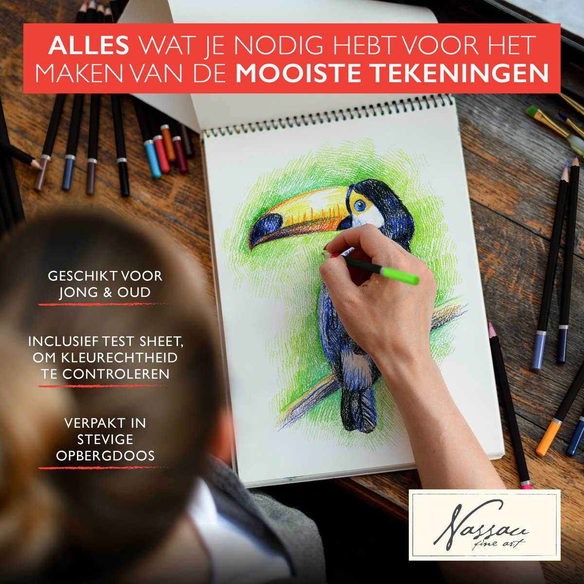 Kleurpotloden voor Volwassenen 80pcs Kleurpotloden Set - Tekenset Professionele Kleurpotloden - Tekenen & Kleuren - Kleurboeken — afbeelding 4