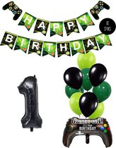 Cijfer Ballon 1 Game Videospel Verjaardag Thema - De Versiering voor de Gamers Birthday Party van Snoes