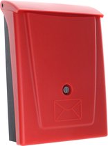 Boîte aux lettres en plastique Rottner Posta Noir - Rouge|34x25x11cm|Remise en jeu: 3,2x21,5 cm
