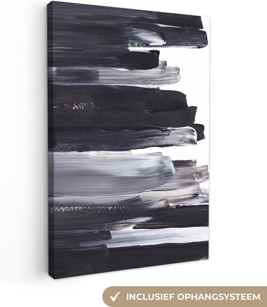 Peinture sur toile - Zwart - Design - 20x30 cm - Décoration murale
