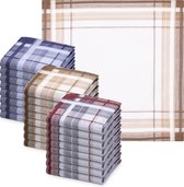 JEMIDI zakdoeken heren 100% katoen - 40 x 40 cm - Set van 24 - Herbruikbare zakdoeken voor volwassenen - In 3 kleuren