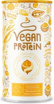 Alpha Foods Vegan Proteine poeder - Eiwitpoeder als maaltijd of ontbijtshake, Plantaardige Proteine Shake, 600 gram voor 40 shakes, met Witte Chocolade en Macadamia smaak
