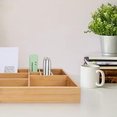 Bamboewerk I Make-up Organizer, cosmetica-organizer - opslag cosmeticabox - opbergsysteem van hout met natuurlijke nerf voor badkamer, make-uptafel