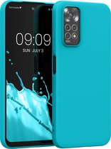 kwmobile telefoonhoesje geschikt voor Xiaomi Redmi Note 11 / Note 11S - Hoesje voor smartphone - Back cover in ijsblauw