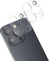 kwmobile lens protector set van 2 - geschikt voor iPhone 15 Pro - Gemaakt van gehard glas - Beschermt camera en lens van je smartphone