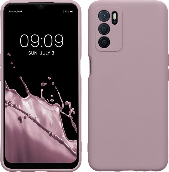 kwmobile telefoonhoesje geschikt voor Oppo A16 / A16s / A54s - Hoesje voor smartphone - Precisie camera uitsnede - TPU back cover in mauve