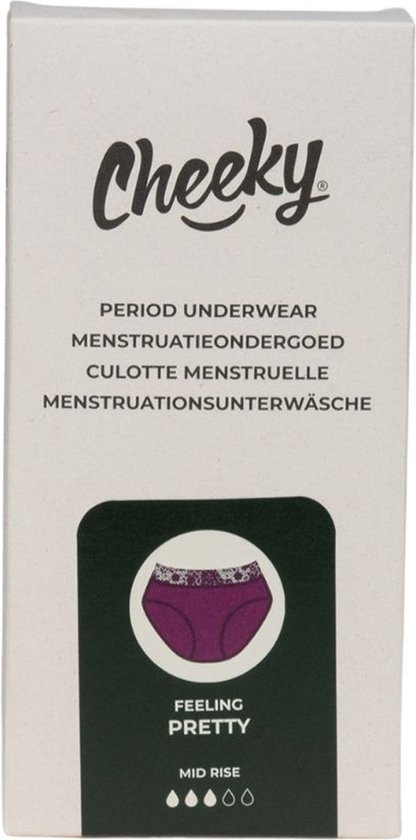 Sous-vêtements menstruels Cheeky Pants - Feeling Pretty Berry - Taille 50-52