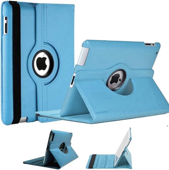 Apple iPad 10.2 2019 / 2020 / 2021 / 2022 - iPad 10e/9e/8e/7e génération 10,2 pouces 2019 7,9 pouces étui rotatif à 360° (bleu clair)
