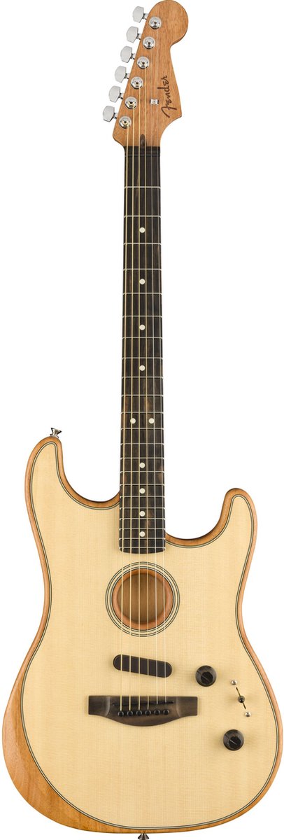 Fender AM Acoustasonic Stratocaster Natural - Akoestische gitaar | bol