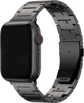 By Qubix Titanium band - Space grey - Geschikt voor Apple watch 42mm - 44mm - 45mm - 49mm