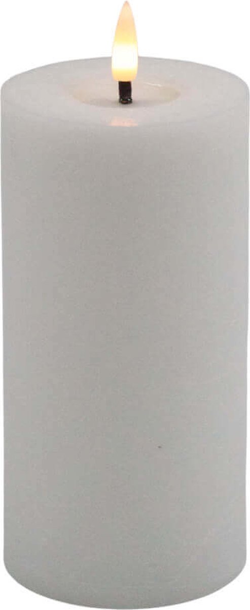 Mansion atmosphere Witte led kaars rustic 15x7,5cm