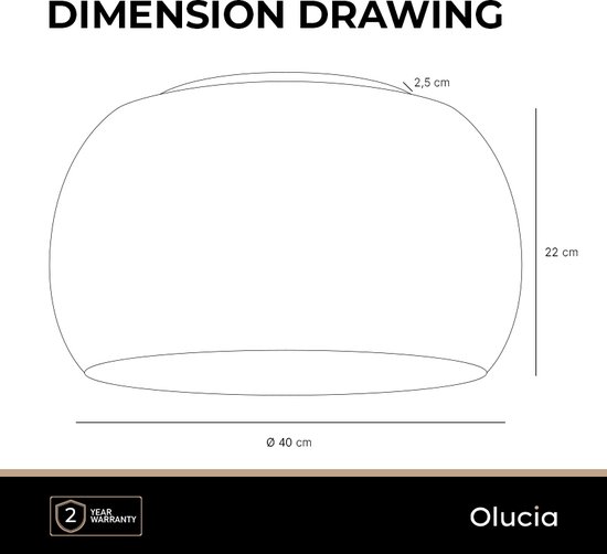 Olucia Lorenzo - Design Plafondlamp - 4L - Aluminium/Glas - Grijs;Zwart - Rond - 40 cm