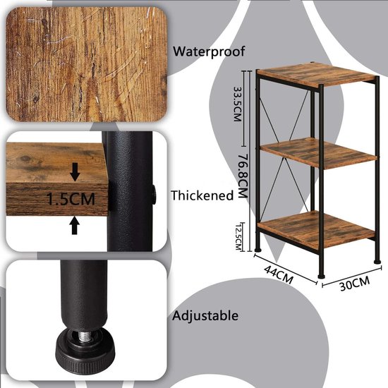 Devo Rek, Heavy Duty Rekken, Opbergrekken met Wielen, Metalen Opbergrek voor Wasserij Badkamer Keuken Garage Pantry Organisatie (24 * 14 * 71, Zilver