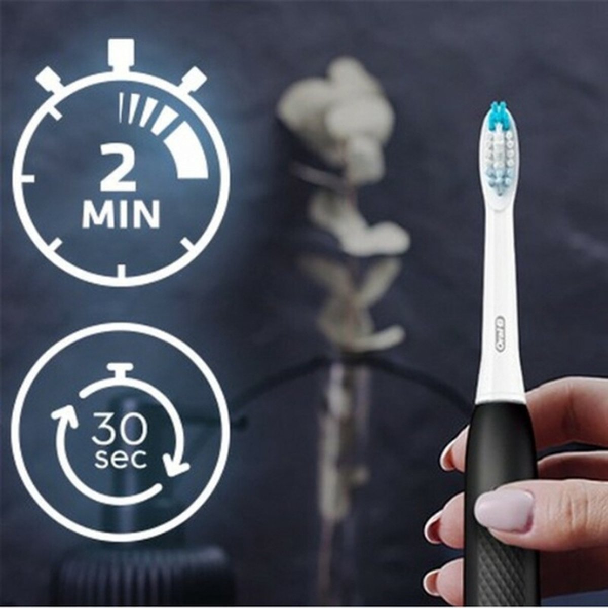 Oral-B Pulsonic Slim Clean 2000 Elektrische Tandenborstel Zwart - afbeelding 2