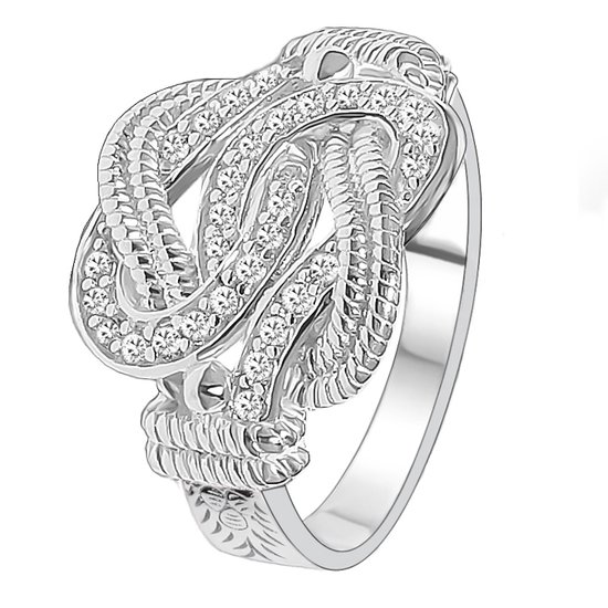 Juwelier Zwartevalk zilveren mattenklopper ring 21.220-3/18½--