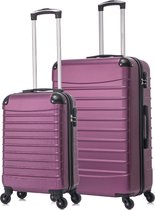 Bol.com Quadrant - 2 delige ABS Kofferset - Purple aanbieding