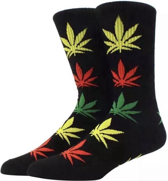 CHPN - Wiet sokken - Weed socks - Cadeau - Sokken - Rood/Geel/Groen - Unisex - One size - 36-46
