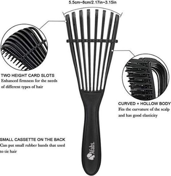 Brosse à cheveux anti-enchevêtrement Afabs® | Brosse démêlante | Brosse démêlante | Peigne pour boucles | Brosse à cheveux crépus | Jaune pastel