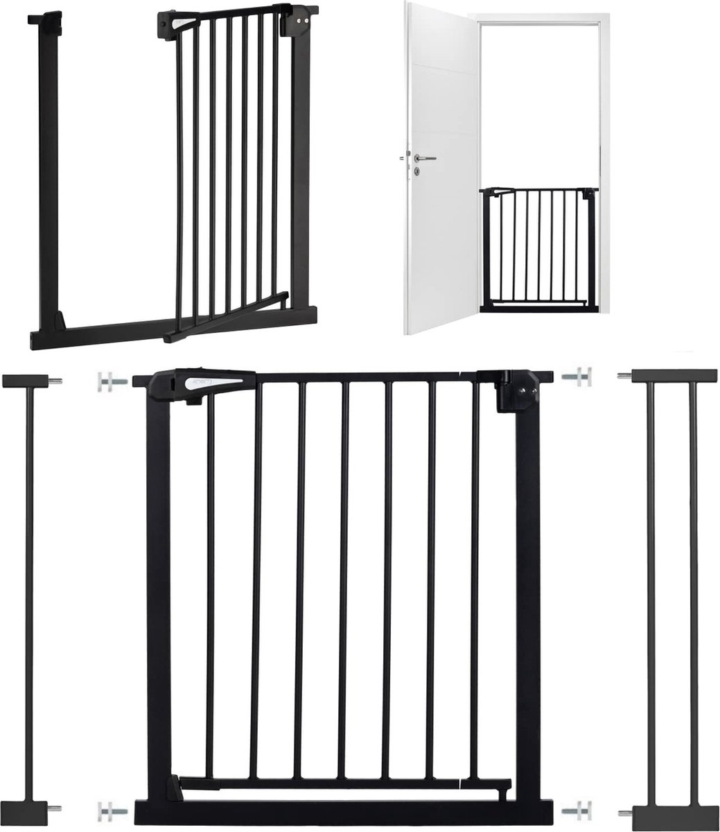 Barriere de Securite porte et escalier 96-103cm sans perçage, adaptée pour  les enfants ,animaux auto