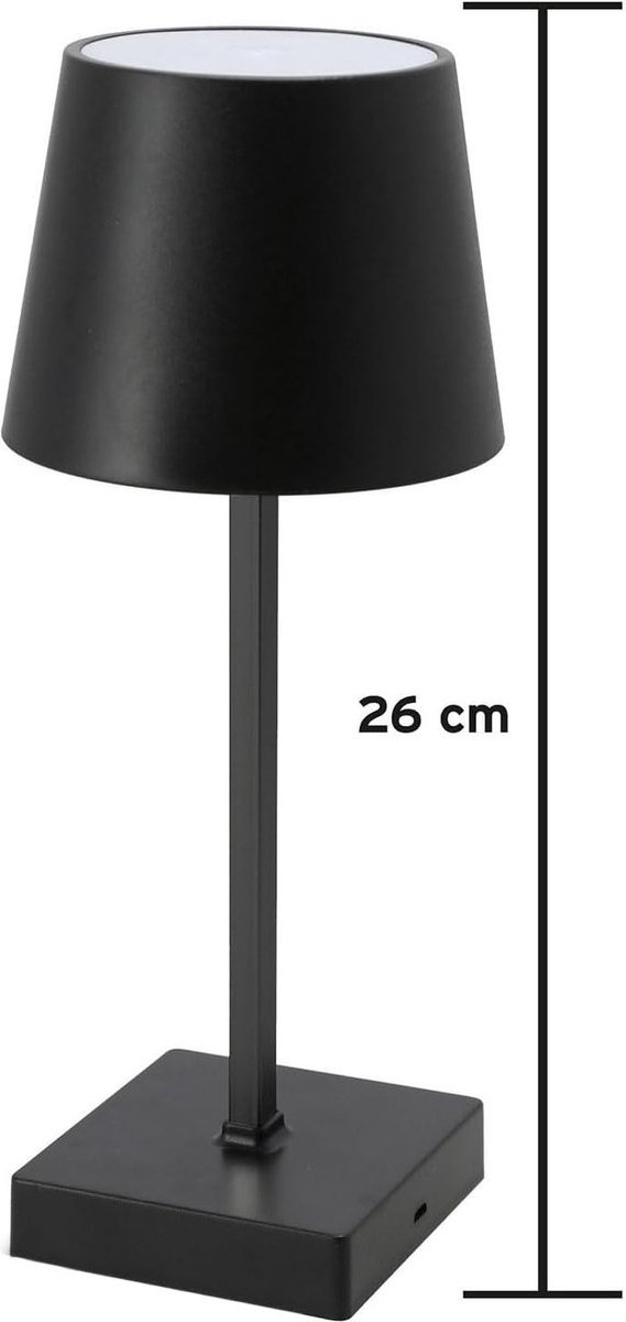 Lampe de table sans fil blanc chaud,Lampe de table LED sans fil 5200  mAh,Intensité variable,Étanche pour l'intérieur et  l'extérieur,Rechargeable,Touch