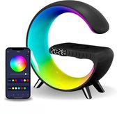 DiverseGoods Wake-Up Light - Met Draadloze Oplader - Digitale Wekker - Lichtwekker - Wekkerradio - LED Light - Bluetooth Speaker- Zwart