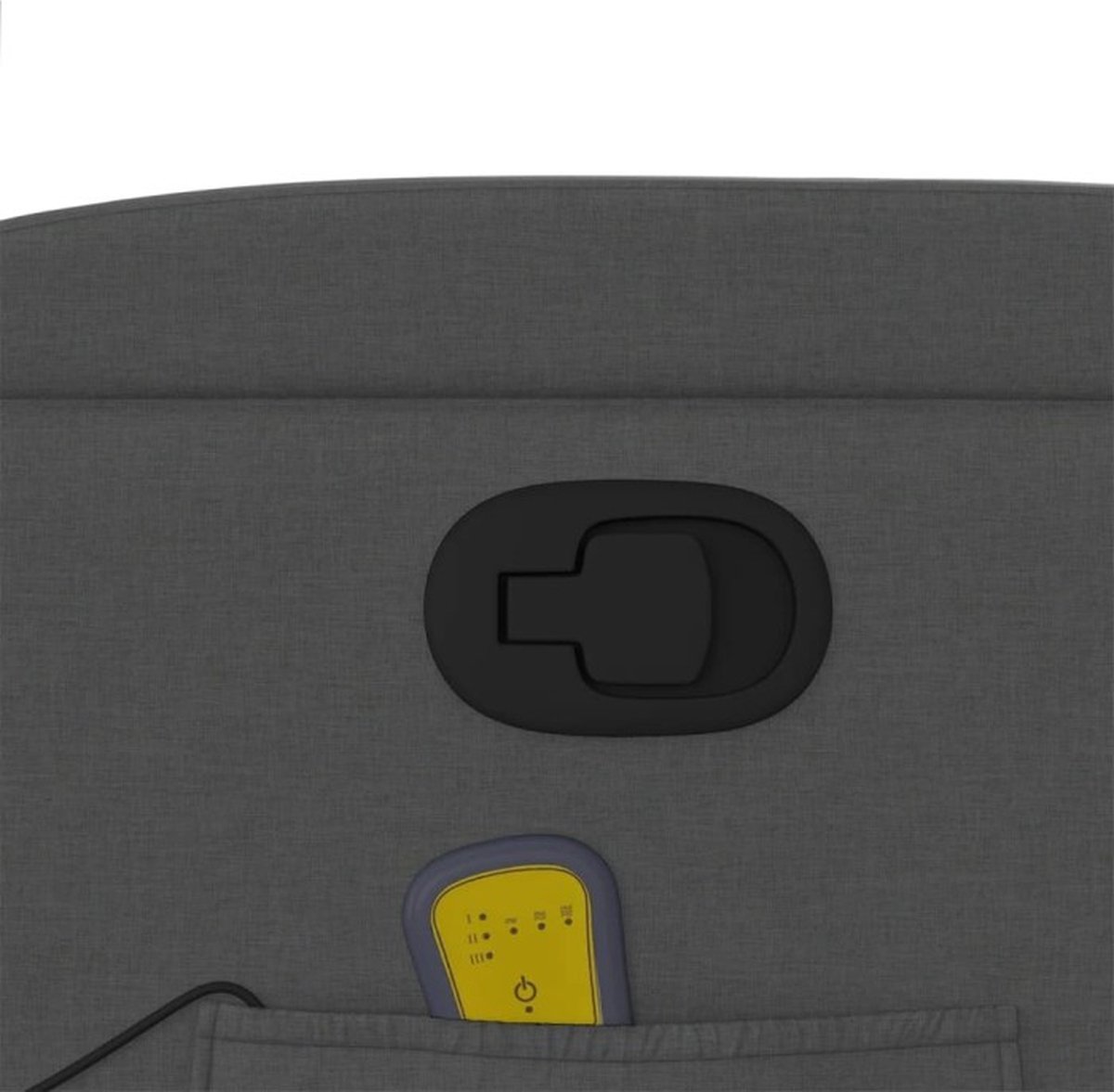 vidaXL Verstelbare Massagestoel Donkergrijs - afbeelding 3