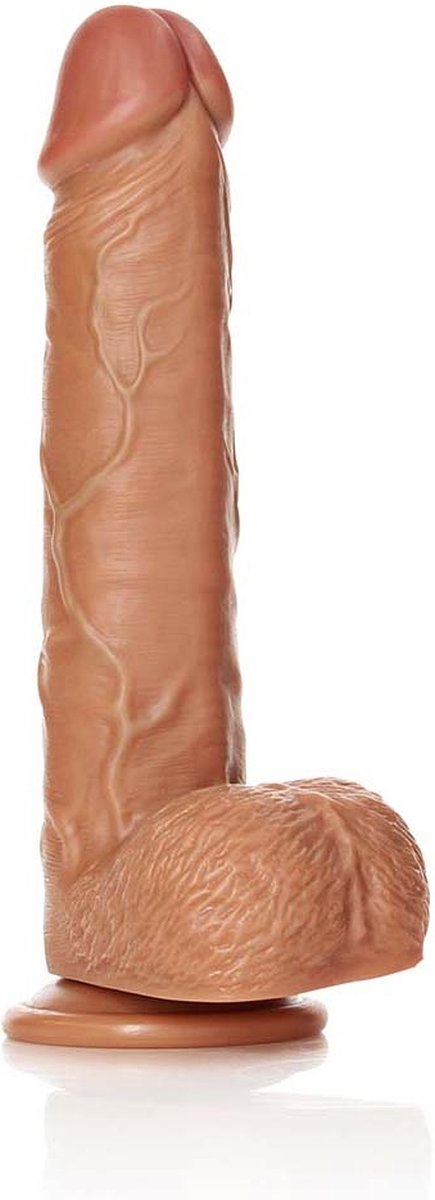 Goedkoopste Straight Realistic Dildo with Balls and Suction Cup - 9 / 23 cm