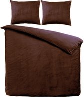 Beau Maison Velvet Dekbedovertrek Coffee Brown 240x200/220 cm + 2 kussenslopen