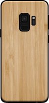 Smartphonica Telefoonhoesje voor Samsung Galaxy S9 met houten look - backcover bamboo kunsthout hoesje - Bruin / Kunsthout;TPU / Back Cover geschikt voor Samsung Galaxy S9