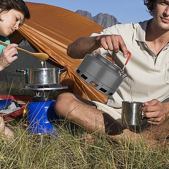 Outdoor waterkoker, 0,8 l lichtgewicht aluminium camping waterkoker