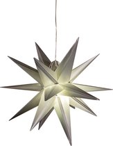 Étoile de Noël 3D lumineuse Anna Collection - argent - 35 cm - plastique