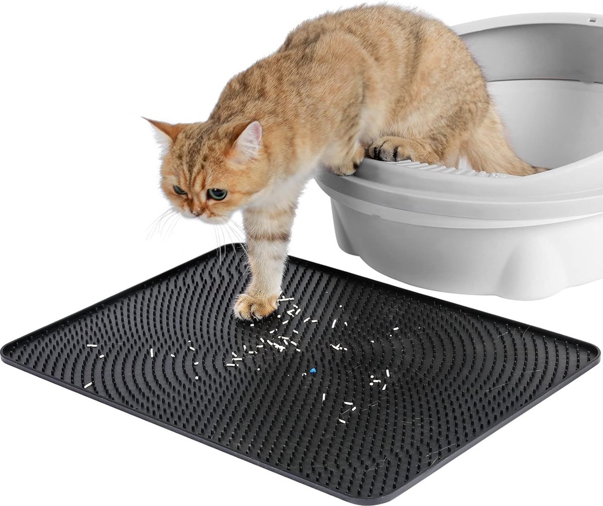 Kattenbakmat Waterdichte Kattenbakmat Siliconen Antislip Kattenkleed voor  Toilet 53 x... | bol.com