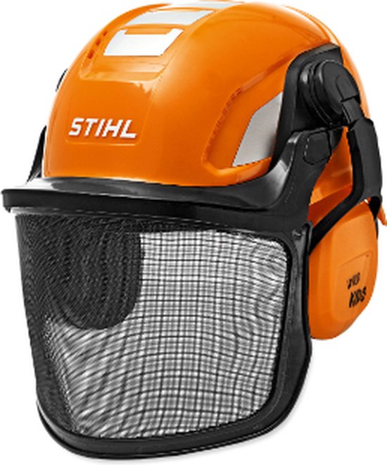 Foto: Stihl speelgoedhelm met gehoorbescherming