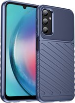 iMoshion Hoesje Geschikt voor Samsung Galaxy A25 Hoesje Siliconen - iMoshion Thunder Backcover - Donkerblauw