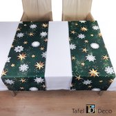 Kerst tafelloper groen met een 3D print 40x130 cm