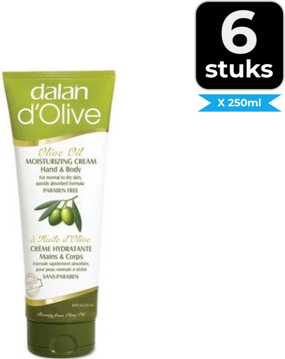 Dalan d’Olive - Hand & Bodycrème 250ml - Voordeelverpakking 6 stuks