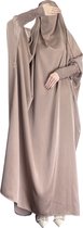 Livano Vêtements de prière Femmes - Abaya - Vêtements islamiques - Khimar - Jilbab - Femme - Alhamdulillah - Kaki