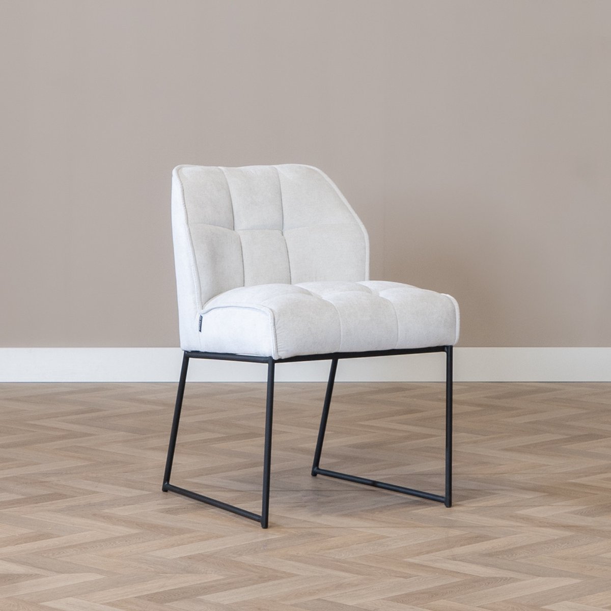 Bronx71 Scandinavische eetkamerstoel Jelle off white - stoel Wit