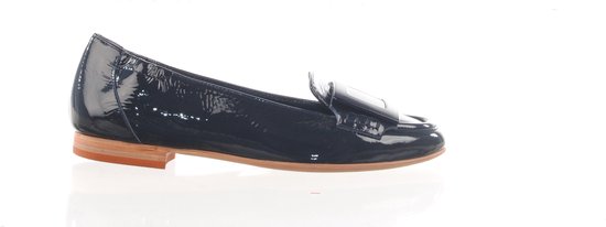 Maury mocassin Noisette blauw lakleder