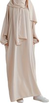 Livano Abaya - Vêtements de prière Femmes - Vêtements Islamiques - Jilbab - Khimar - Femme - Alhamdulillah - Beige