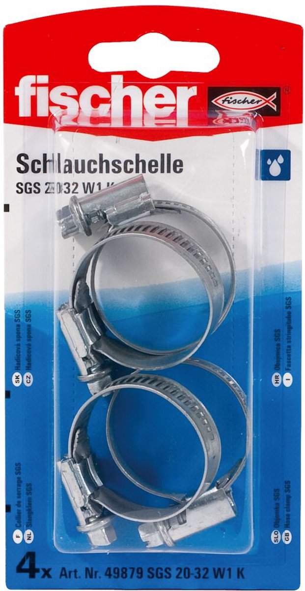 Fischer slangklem RVS - Ø 20 tot 32 mm - W1 - 4 stuks van Fischer. — afbeelding 4
