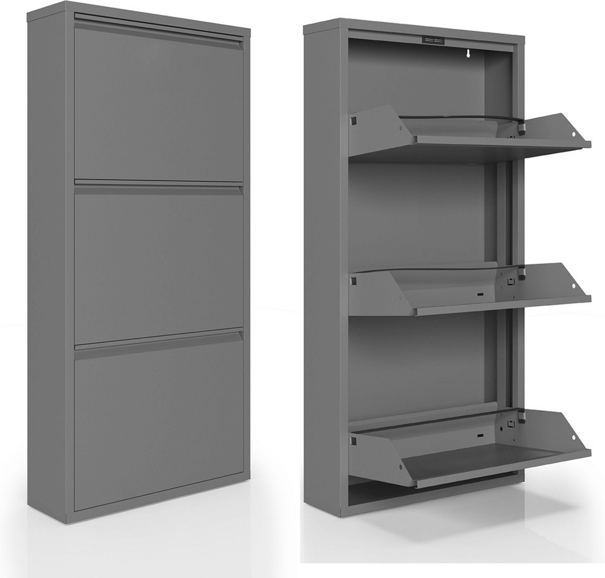 Schoenenkast Bodi 3-vaks Clay Grey