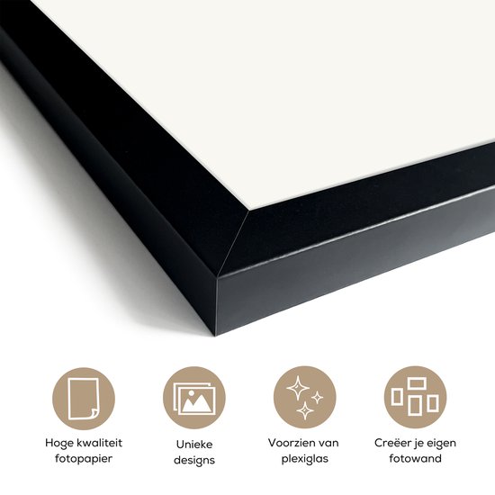 Cadre photo avec affiche - Planche de surf - Mer - Plage - Vintage - 60x90 cm - Cadre pour affiche