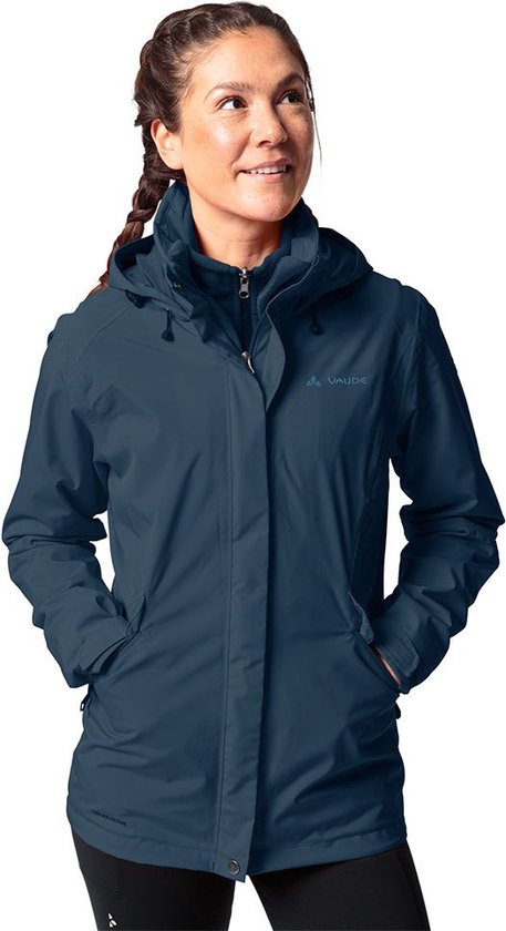 Vaude Rosemoor 3 In 1 Regenjack Met Volledige Rits Blauw 36 Vrouw