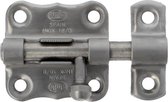 AMIG schuifslot/plaatgrendel - 4 x 3.8 cm - mat roestvrij staal - deur - poort