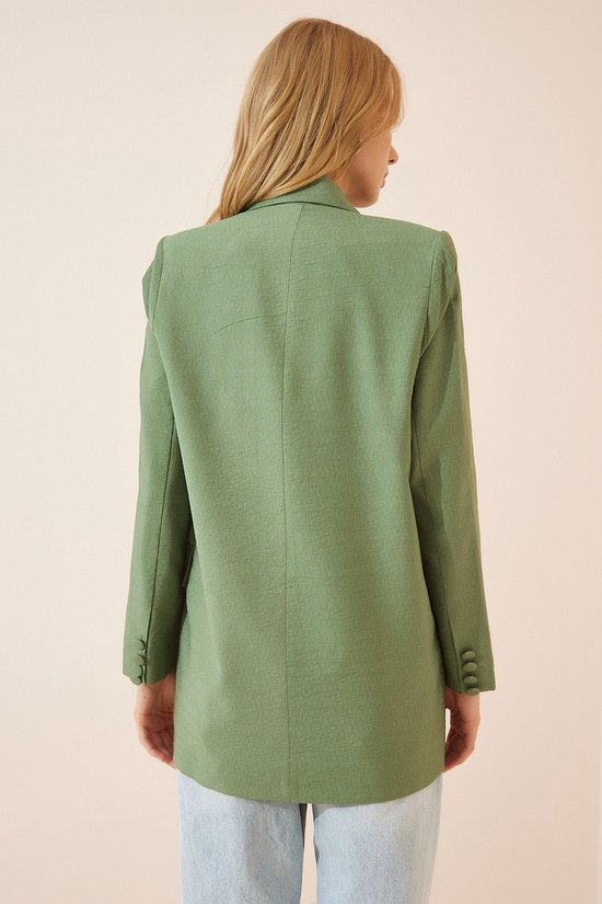 Dames Wolmix Jas - Oversized Revers Jas voor Lente en Herfst