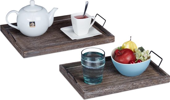 Dienblad Wit / Naturel Kaisagras met handvaten 36 cm H9 cm kopen? • handgemaakt van Return To Sender 17.23.001