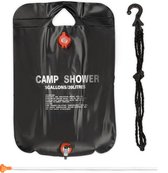 Relaxdays camping douche 20 liter - solar buiten douche - tuindouche - vouwbaar - zwart