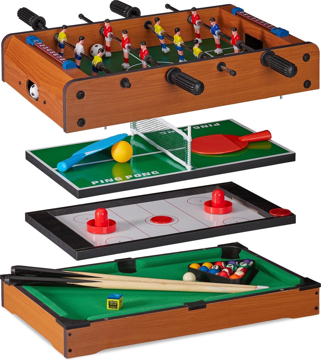 Mini Table multi jeux - Enfant - 4 en 1, 98 cm - OOGarden