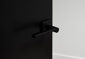 Lavuzo deurkruk Caserta Zwart met vierkant rozet | Per set | Design deurbeslag